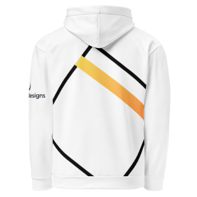 This white hoodie features a minimal, abstract interpretation of the Kaaba — stripped down to its essence and reimagined through modern design. Rather than a literal depiction, the artwork focuses on form, balance, and meaning, allowing the symbolism of the Kaaba to speak quietly yet powerfully.