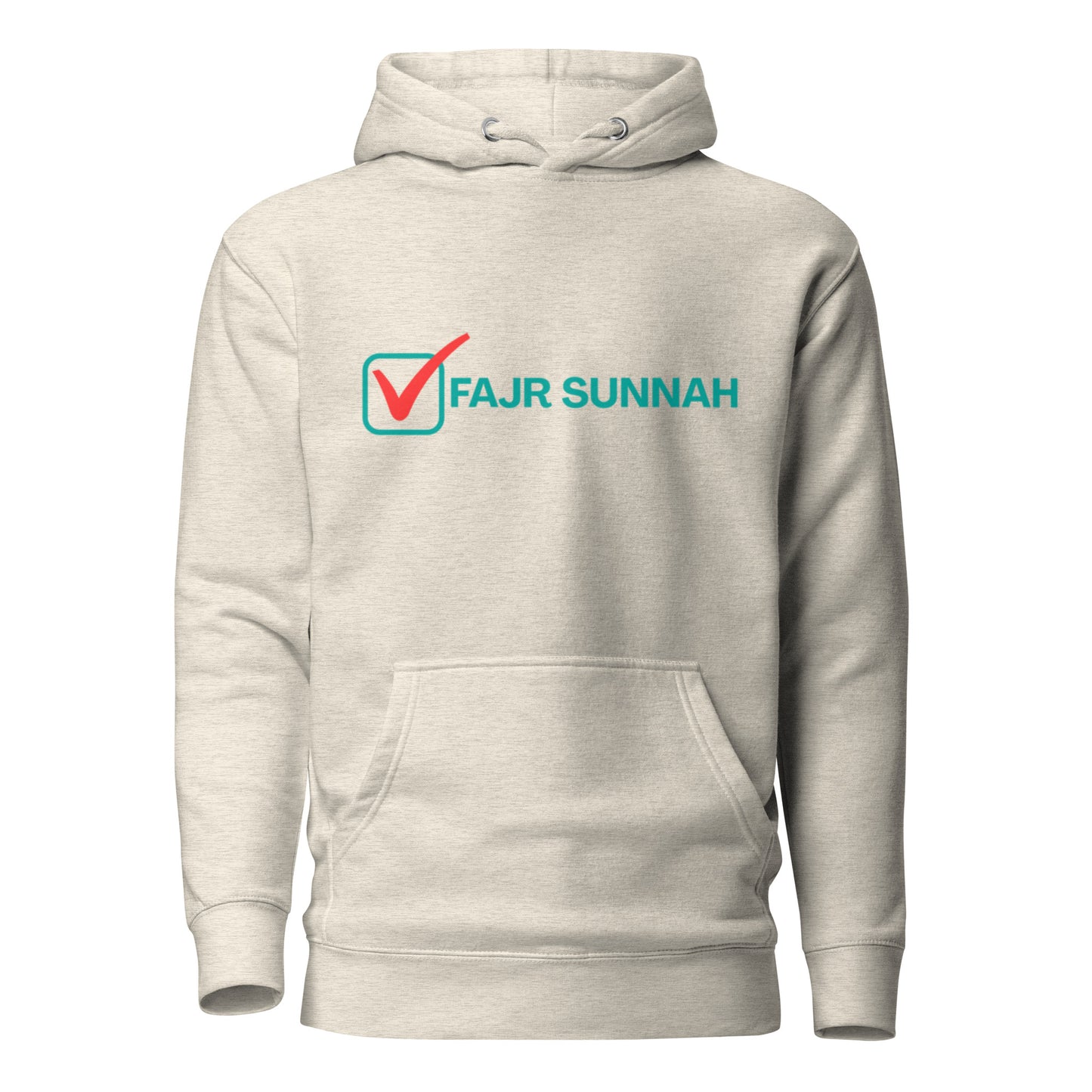 Start your day with purpose — and let your hoodie say it for you. The “Fajr Sunnah ✔️” Hoodie is a simple yet powerful reminder of one of the most beloved acts of worship. With “Fajr Sunnah” followed by a bold checkmark, this design celebrates the discipline, tranquility, and reward of completing the two rak‘ahs the Prophet ﷺ never missed.