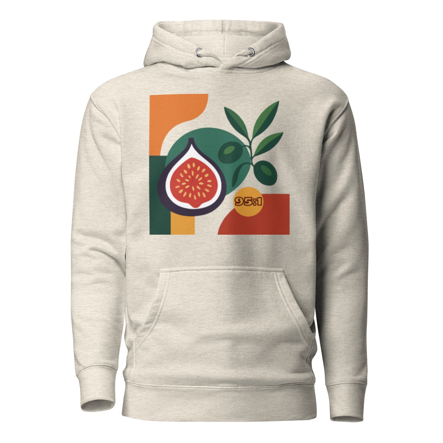 Inspired by the powerful opening of Surah At-Tin, this hoodie features an abstract illustration of the fig and the olive, paired with the simple reference 95:1. At first glance, it’s artistic and minimal. For those who know, it’s a direct reminder of Allah’s oath — “By the fig and the olive.”