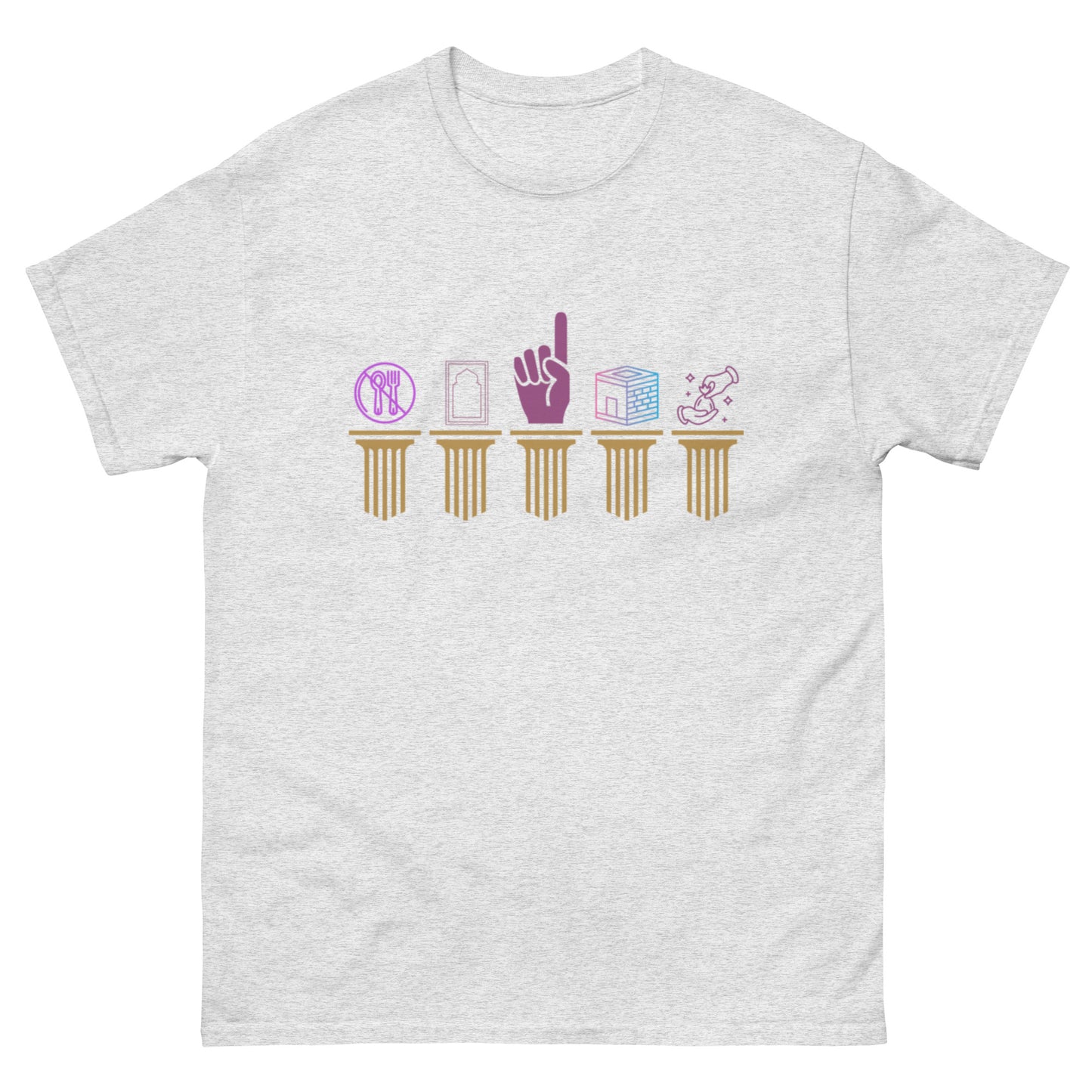 5 Pillars Tee - Five Pillars of Islam T-Shirt | Sunnah Designs