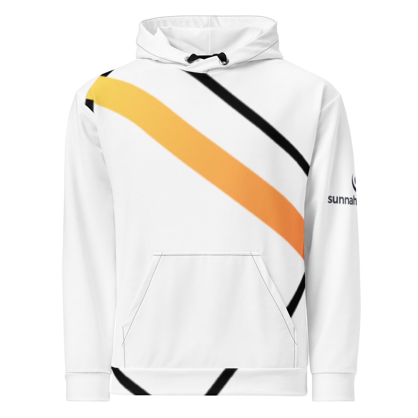 This white hoodie features a minimal, abstract interpretation of the Kaaba — stripped down to its essence and reimagined through modern design. Rather than a literal depiction, the artwork focuses on form, balance, and meaning, allowing the symbolism of the Kaaba to speak quietly yet powerfully.