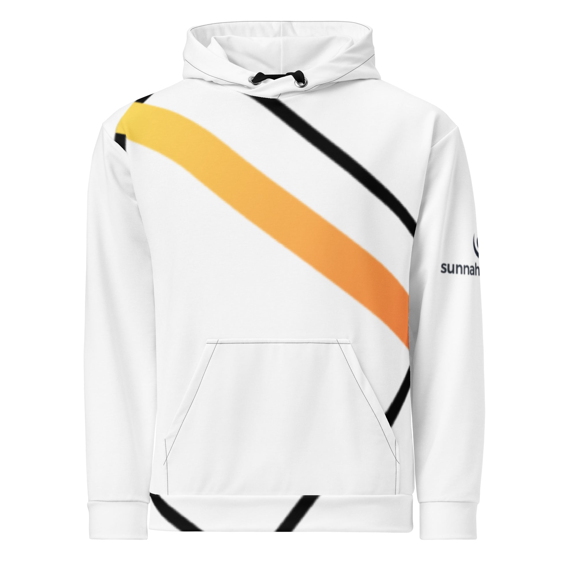 This white hoodie features a minimal, abstract interpretation of the Kaaba — stripped down to its essence and reimagined through modern design. Rather than a literal depiction, the artwork focuses on form, balance, and meaning, allowing the symbolism of the Kaaba to speak quietly yet powerfully.