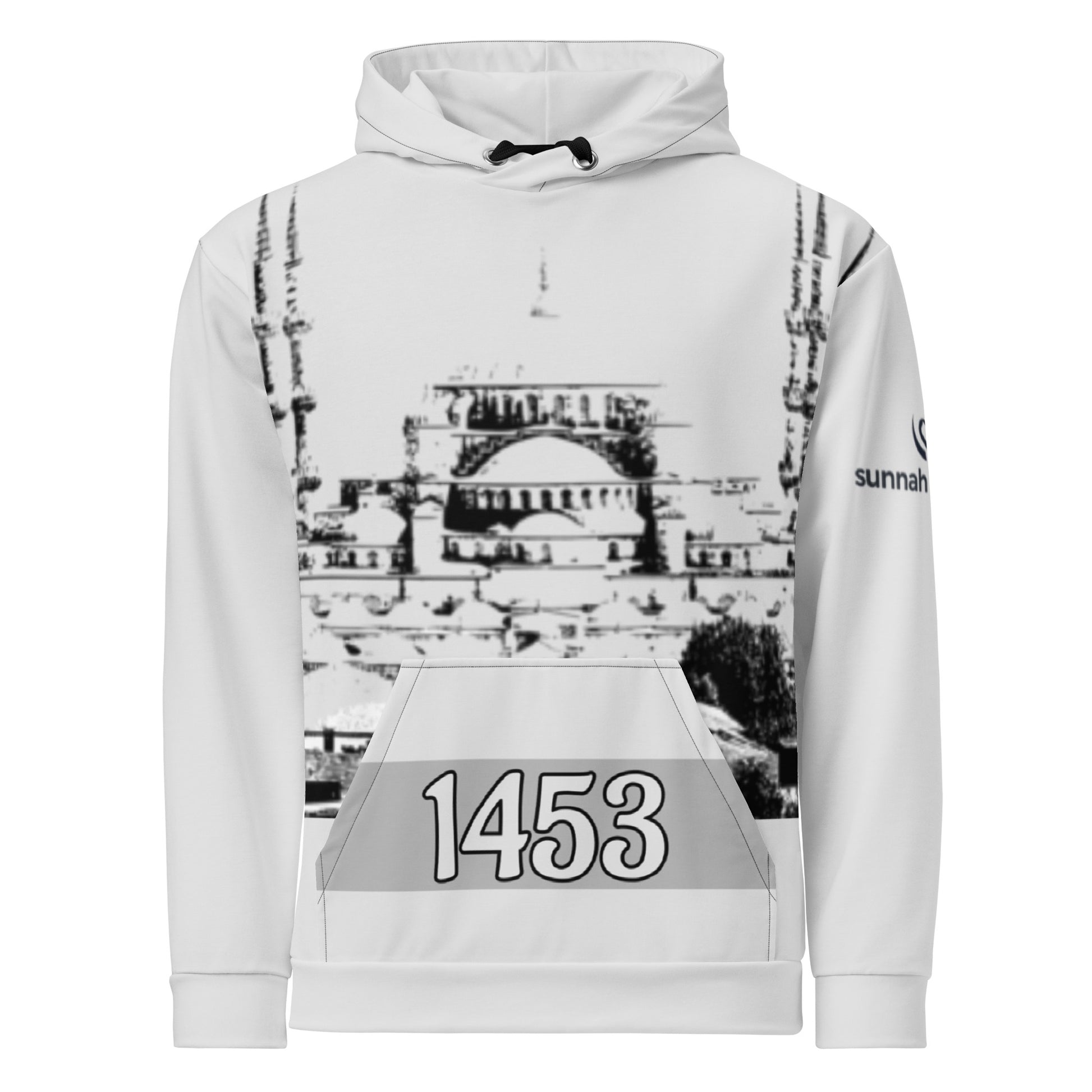 This hoodie is a quiet nod to one of the most defining moments in Islamic history. Featuring a hand-sketched, minimal illustration of the Blue Mosque, with 1453 placed subtly on the pocket, this design commemorates the year Constantinople was conquered — a moment rooted in faith, perseverance, and fulfillment of prophecy.