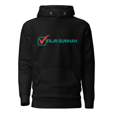 Start your day with purpose — and let your hoodie say it for you. The “Fajr Sunnah ✔️” Hoodie is a simple yet powerful reminder of one of the most beloved acts of worship. With “Fajr Sunnah” followed by a bold checkmark, this design celebrates the discipline, tranquility, and reward of completing the two rak‘ahs the Prophet ﷺ never missed.

