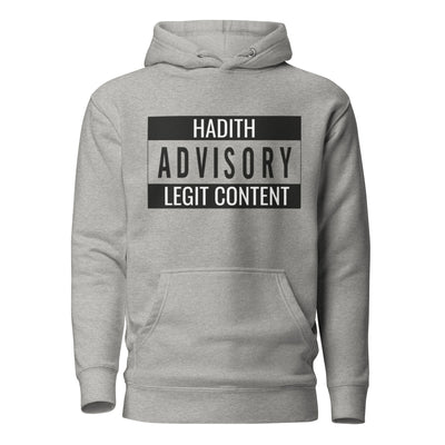 Turn a classic warning into a wink of wisdom. Our Hadith ADVISORY — LEGIT CONTENT hoodie riffs on the familiar parental-advisory label to celebrate authenticity, scholarship, and a little bit of Muslim humor. Bold, label-style text on the chest makes the message instantly recognisable — playful enough to spark a smile, thoughtful enough to start a conversation about the importance of verifying knowledge and honoring the Prophetic tradition.