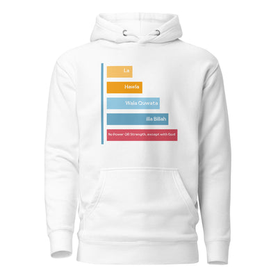 “There is no power and no might except through Allah.”

Strength. Surrender. Serenity.
This “La Hawla Wala Quwwata Illa Billah” design is a wearable reminder that true strength doesn’t come from muscles, money, or momentum — it comes from Allah alone. It’s the phrase believers turn to when life feels heavy, when courage is needed, or when seeking protection and ease.

The Prophet ﷺ said that this dhikr is “a treasure from the treasures of Paradise.”
— Sahih Bukhari & Muslim

