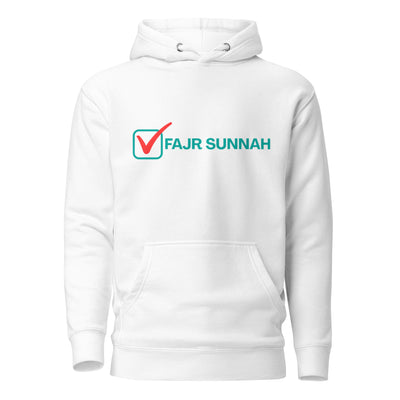 Start your day with purpose — and let your hoodie say it for you. The “Fajr Sunnah ✔️” Hoodie is a simple yet powerful reminder of one of the most beloved acts of worship. With “Fajr Sunnah” followed by a bold checkmark, this design celebrates the discipline, tranquility, and reward of completing the two rak‘ahs the Prophet ﷺ never missed.

