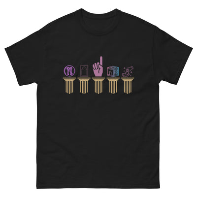 5 Pillars Tee - Five Pillars of Islam T-Shirt | Sunnah Designs